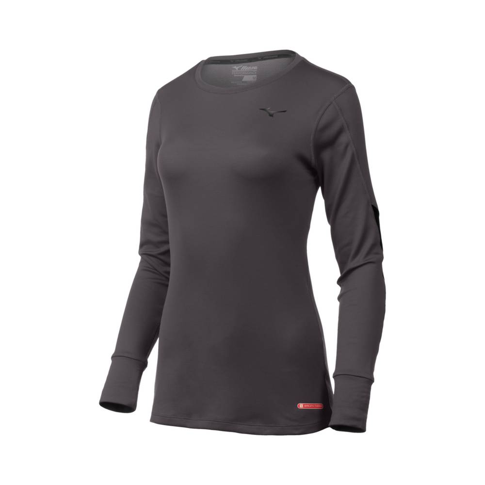 Damske Base Layer Mizuno Breath Thermo® Long Sleeve Siva Vypredaj HJYT96341